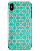 Teal and White Bubble Morrocan Pattern - iPhone X Clipit Case