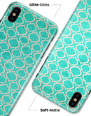 Teal and White Bubble Morrocan Pattern - iPhone X Clipit Case