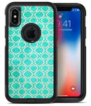 Teal and White Bubble Morrocan Pattern - iPhone X OtterBox Case & Skin Kits
