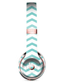 Teal and White Jagged Chevron Full-Body Skin Kit for the Beats by Dre Solo 3 Wireless Headphones