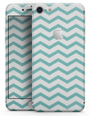 Teal and White Jagged Chevron - Skin-kit for the iPhone 8 or 8 Plus