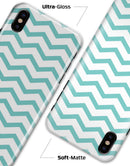 Teal and White Jagged Chevron - iPhone X Clipit Case
