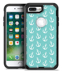 Teal and White Micro Anchors - iPhone 7 Plus/8 Plus OtterBox Case & Skin Kits