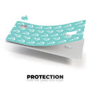 Teal and White Micro Anchors - Premium Protective Decal Skin-Kit for the Apple Credit Card