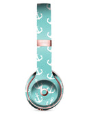 Teal and White Micro Anchors Full-Body Skin Kit for the Beats by Dre Solo 3 Wireless Headphones