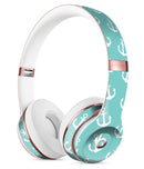 Teal and White Micro Anchors Full-Body Skin Kit for the Beats by Dre Solo 3 Wireless Headphones