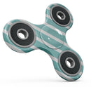 Teal and White Micro Anchors Full-Body Fidget Spinner Skin-Kit