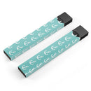 Teal and White Micro Anchors - Premium Decal Protective Skin-Wrap Sticker compatible with the Juul Labs vaping device