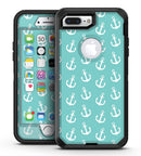 Teal and White Micro Anchors - iPhone 7 Plus/8 Plus OtterBox Case & Skin Kits
