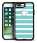 Teal and White horizontal Stripes - iPhone 7 Plus/8 Plus OtterBox Case & Skin Kits