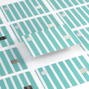 Teal and White horizontal Stripes - Premium Protective Decal Skin-Kit for the Apple Credit Card