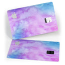 Teal to Pink 00424 Absorbed Watercolor Texture - Premium Protective Decal Skin-Kit for the Apple Credit Card