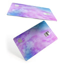 Teal to Pink 00424 Absorbed Watercolor Texture - Premium Protective Decal Skin-Kit for the Apple Credit Card