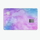 Teal to Pink 00424 Absorbed Watercolor Texture - Premium Protective Decal Skin-Kit for the Apple Credit Card
