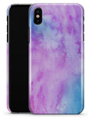 Teal to Pink 00424 Absorbed Watercolor Texture - iPhone X Clipit Case