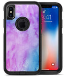 Teal to Pink 00424 Absorbed Watercolor Texture - iPhone X OtterBox Case & Skin Kits