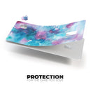 Teal to Pink 434 Absorbed Watercolor Texture - Premium Protective Decal Skin-Kit for the Apple Credit Card