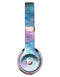 Teal to Pink 434 Absorbed Watercolor Texture Full-Body Skin Kit for the Beats by Dre Solo 3 Wireless Headphones
