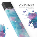 Teal to Pink 434 Absorbed Watercolor Texture - Premium Decal Protective Skin-Wrap Sticker compatible with the Juul Labs vaping device