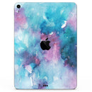 Teal to Pink 434 Absorbed Watercolor Texture - Full Body Skin Decal for the Apple iPad Pro 12.9", 11", 10.5", 9.7", Air or Mini (All Models Available)