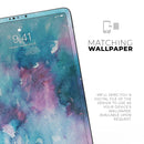 Teal to Pink 434 Absorbed Watercolor Texture - Full Body Skin Decal for the Apple iPad Pro 12.9", 11", 10.5", 9.7", Air or Mini (All Models Available)