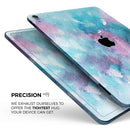 Teal to Pink 434 Absorbed Watercolor Texture - Full Body Skin Decal for the Apple iPad Pro 12.9", 11", 10.5", 9.7", Air or Mini (All Models Available)