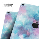 Teal to Pink 434 Absorbed Watercolor Texture - Full Body Skin Decal for the Apple iPad Pro 12.9", 11", 10.5", 9.7", Air or Mini (All Models Available)