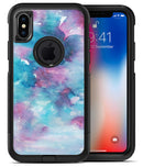 Teal to Pink 434 Absorbed Watercolor Texture - iPhone X OtterBox Case & Skin Kits