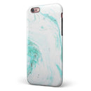 Teal v4 Textured Marble iPhone 6/6s or 6/6s Plus 2-Piece Hybrid INK-Fuzed Case