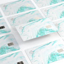Teal v4 Textured Marble - Premium Protective Decal Skin-Kit for the Apple Credit Card