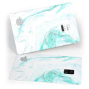 Teal v4 Textured Marble - Premium Protective Decal Skin-Kit for the Apple Credit Card