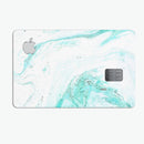 Teal v4 Textured Marble - Premium Protective Decal Skin-Kit for the Apple Credit Card