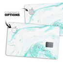 Teal v4 Textured Marble - Premium Protective Decal Skin-Kit for the Apple Credit Card