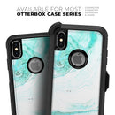 Teal v4 Textured Marble - Skin Kit for the iPhone OtterBox Cases