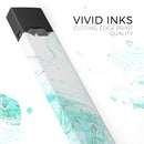 Teal v4 Textured Marble - Premium Decal Protective Skin-Wrap Sticker compatible with the Juul Labs vaping device