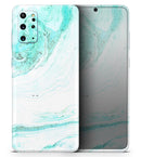 Teal v4 Textured Marble - Premium Vinyl Skin Decal for Samsung Galaxy S25 Ultra, S24, S23, S22 & All Galaxy S Models