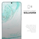 Teal v4 Textured Marble - Premium Vinyl Skin Decal for Samsung Galaxy S25 Ultra, S24, S23, S22 & All Galaxy S Models