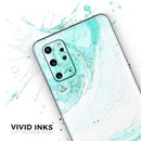Teal v4 Textured Marble - Premium Vinyl Skin Decal for Samsung Galaxy S25 Ultra, S24, S23, S22 & All Galaxy S Models