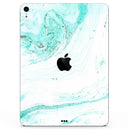 Teal v4 Textured Marble - Full Body Skin Decal for the Apple iPad Pro 12.9", 11", 10.5", 9.7", Air or Mini (All Models Available)