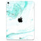 Teal v4 Textured Marble - Full Body Skin Decal for the Apple iPad Pro 12.9", 11", 10.5", 9.7", Air or Mini (All Models Available)