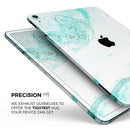 Teal v4 Textured Marble - Full Body Skin Decal for the Apple iPad Pro 12.9", 11", 10.5", 9.7", Air or Mini (All Models Available)