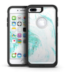 Teal v4 Textured Marble - iPhone 7 or 7 Plus Commuter Case Skin Kit