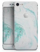 Teal v4 Textured Marble - Skin-kit for the iPhone 8 or 8 Plus