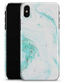 Teal v4 Textured Marble - iPhone X Clipit Case