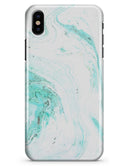 Teal v4 Textured Marble - iPhone X Clipit Case