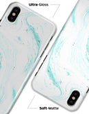 Teal v4 Textured Marble - iPhone X Clipit Case