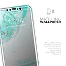 Teal v4 Textured Marble - Protective Skin Wrap & Decal – Compatible with iPhone SE to iPhone 17 Pro Max (All Models)