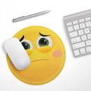 Teary Eyed Friendly Emoticons// WaterProof Rubber Foam Backed Anti-Slip Mouse Pad for Home Work Office or Gaming Computer Desk