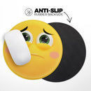 Teary Eyed Friendly Emoticons// WaterProof Rubber Foam Backed Anti-Slip Mouse Pad for Home Work Office or Gaming Computer Desk