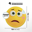 Teary Sad Friendly Emoticons// WaterProof Rubber Foam Backed Anti-Slip Mouse Pad for Home Work Office or Gaming Computer Desk